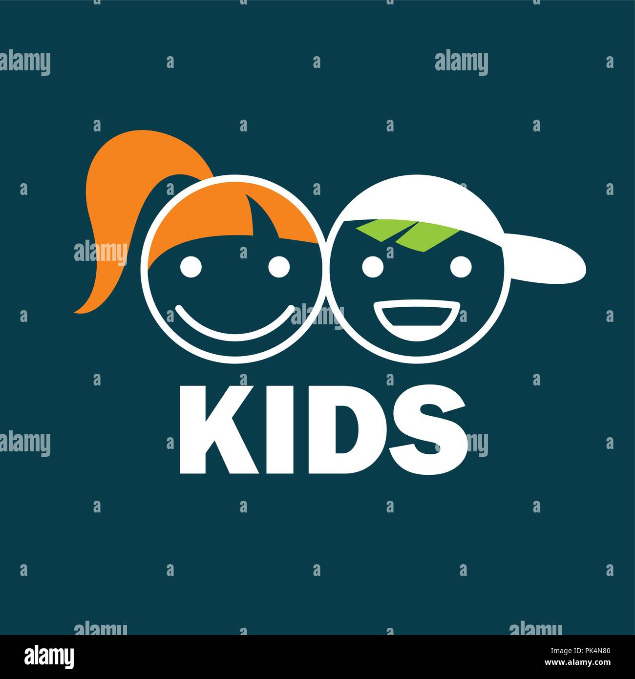 vector logo kids Stock Vector Image & Art - Alamy