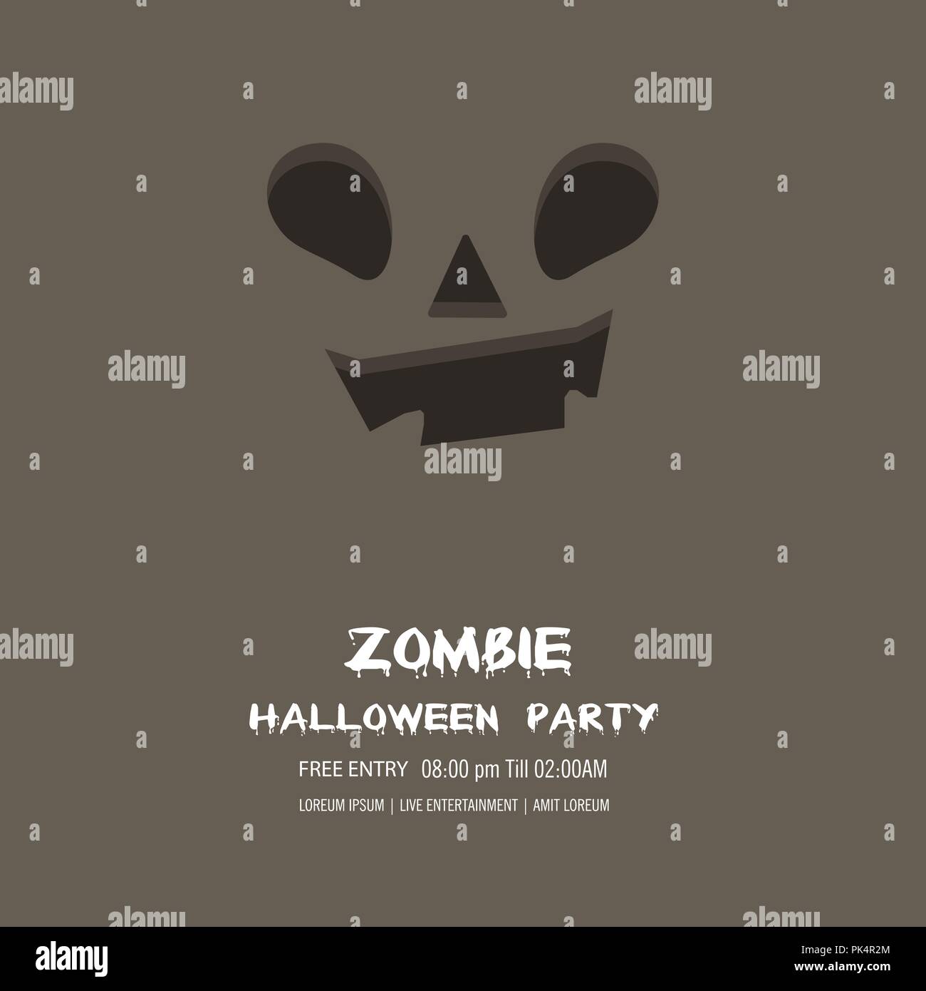 Halloween pumpkin with happy face background. Vector Illustration Stock ...