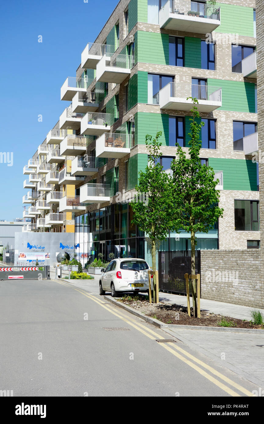 Greenwich, London. Luxury New Build riverside apartment buildings under