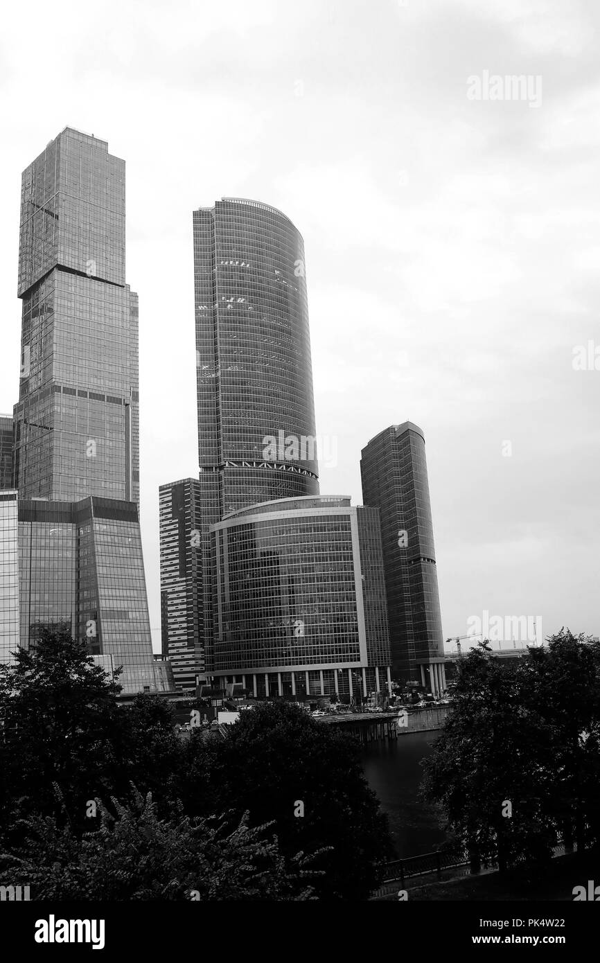 Business center with high skyscrapers Stock Photo Alamy