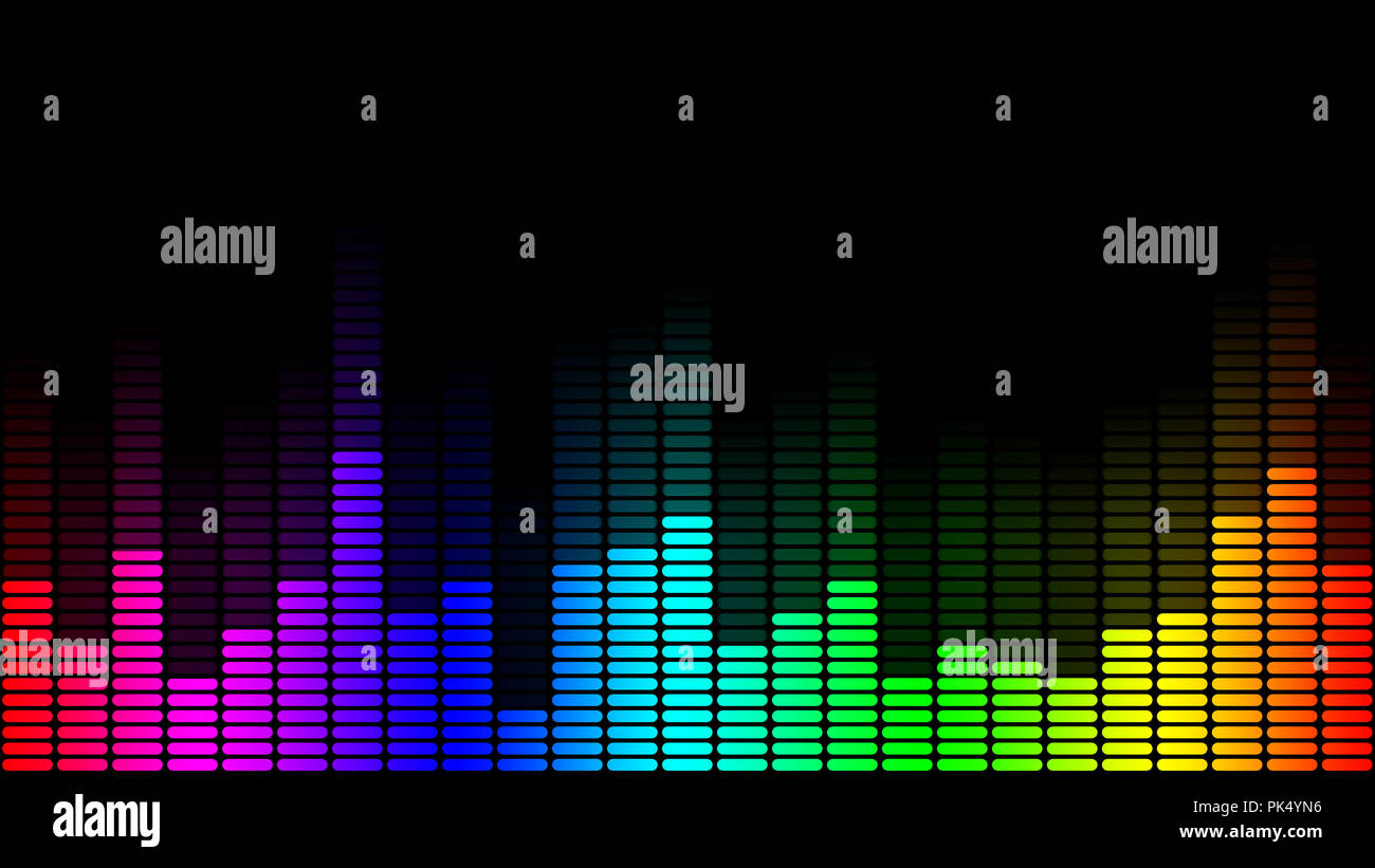Disco style equlizer background, large size, retro, vintage Stock Photo