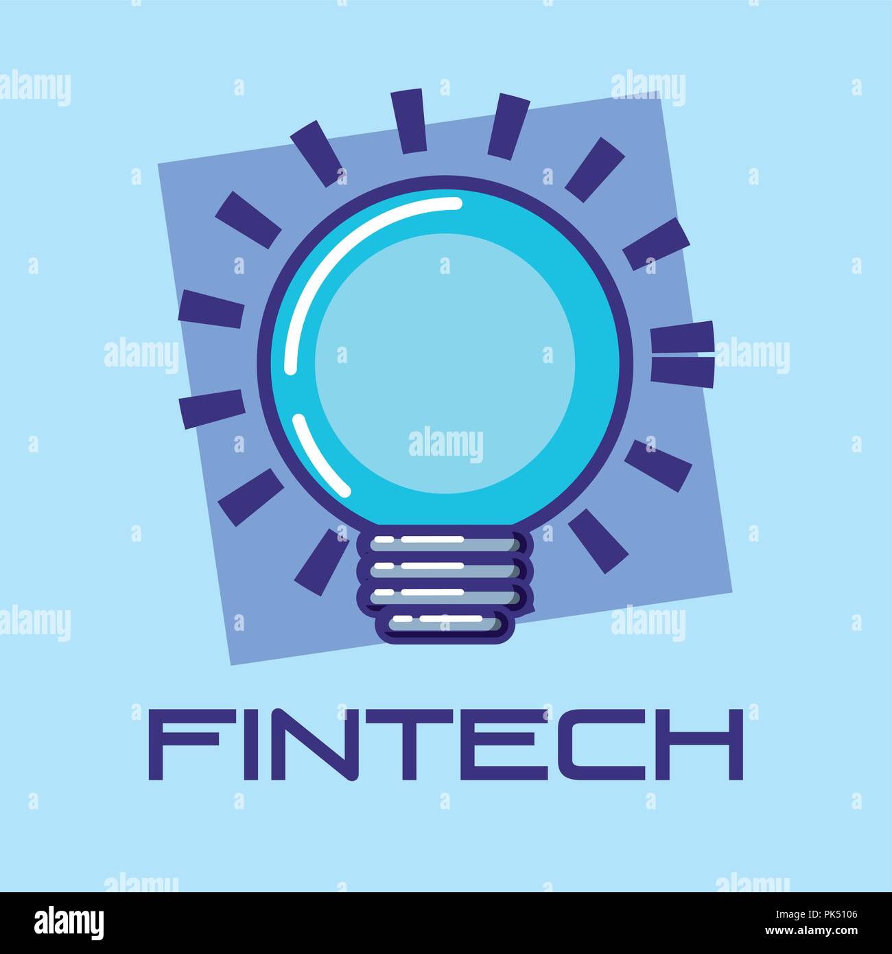 Fin Tech Vector Bulb light fintech icon hi-res stock photography and images - Alamy