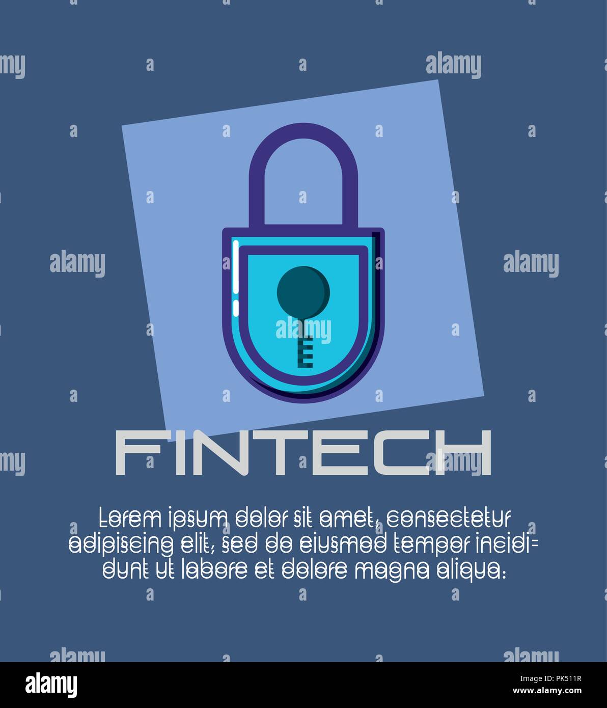security padlock fintech icon vector illustration design Stock Vector ...