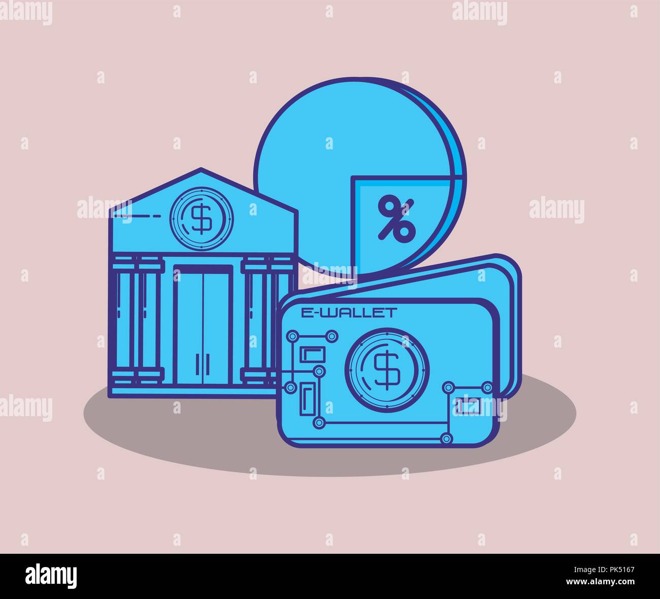 financial technology set icons vector illustration design Stock Vector ...