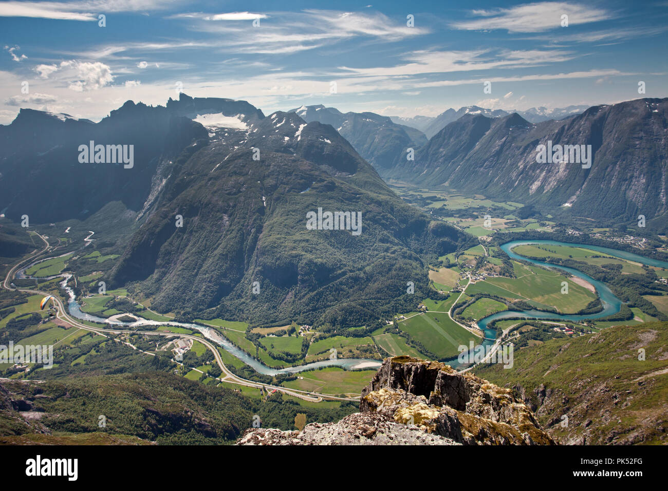 Romsdalen Valley and Rauma River Stock Photo - Alamy