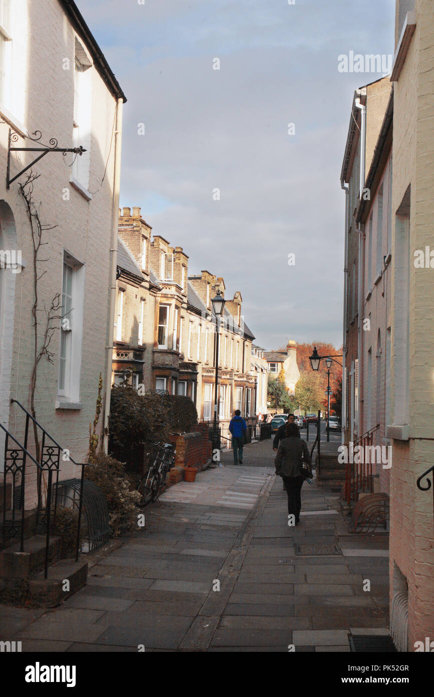 Portugal Place, Cambridge, England, UK quaint pedestrian residential