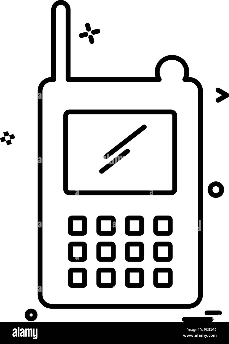communication device police radio walkie talkie icon vector design