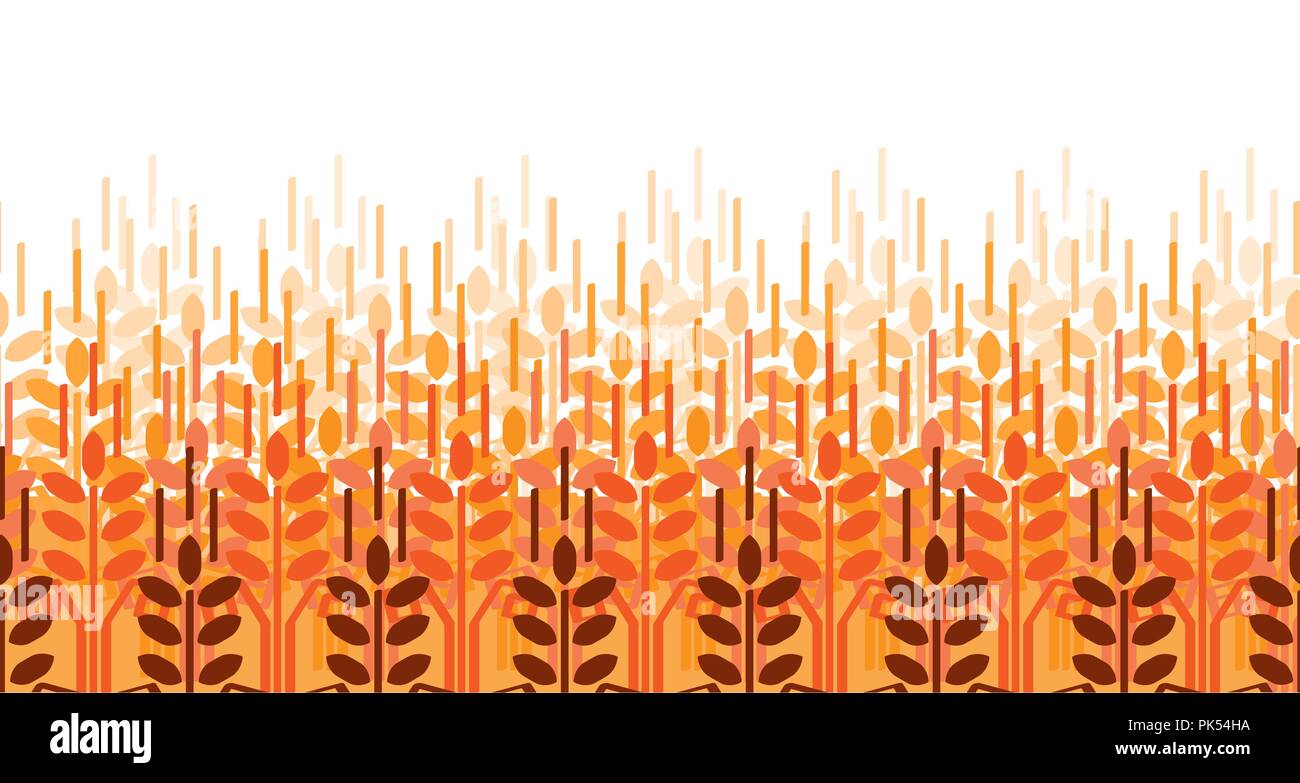 Wheat ears seamless pattern. Vector agriculture background. Wheat field Stock Vector