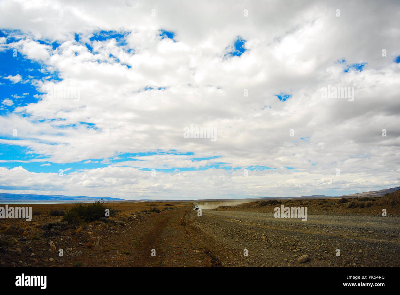 Road to El Calafate from Puerto Madryn Argentina Stock Photo