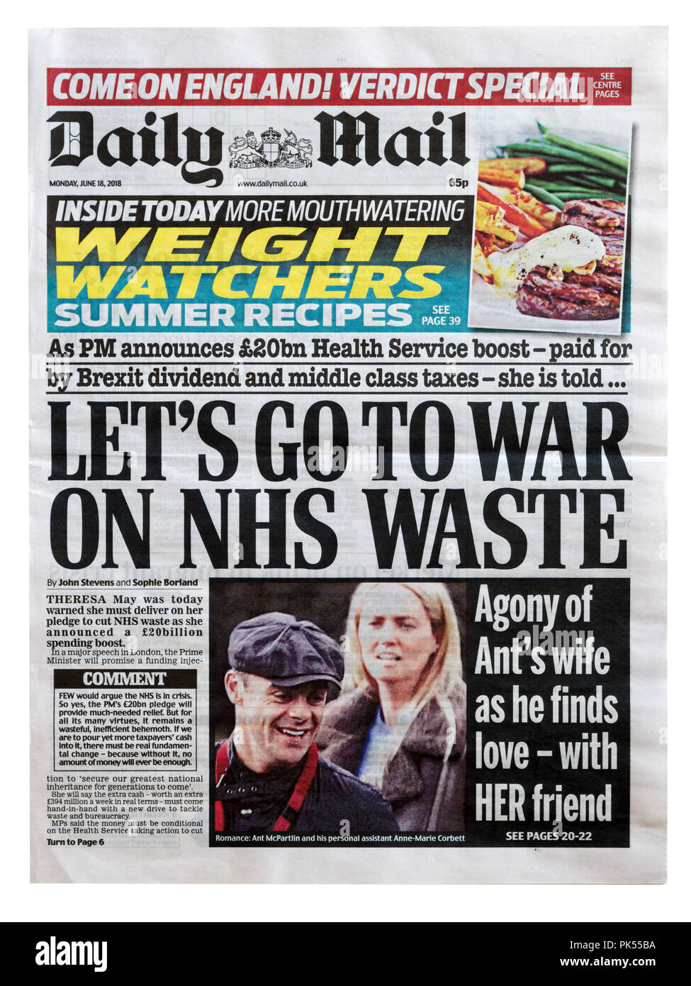 wallpapers Daily Mail Newspaper Front Pages https www alamy com front page of the daily mail with the headline lets go to war on nhs waste abou waste and inefficiency in the nhs image218316878 html