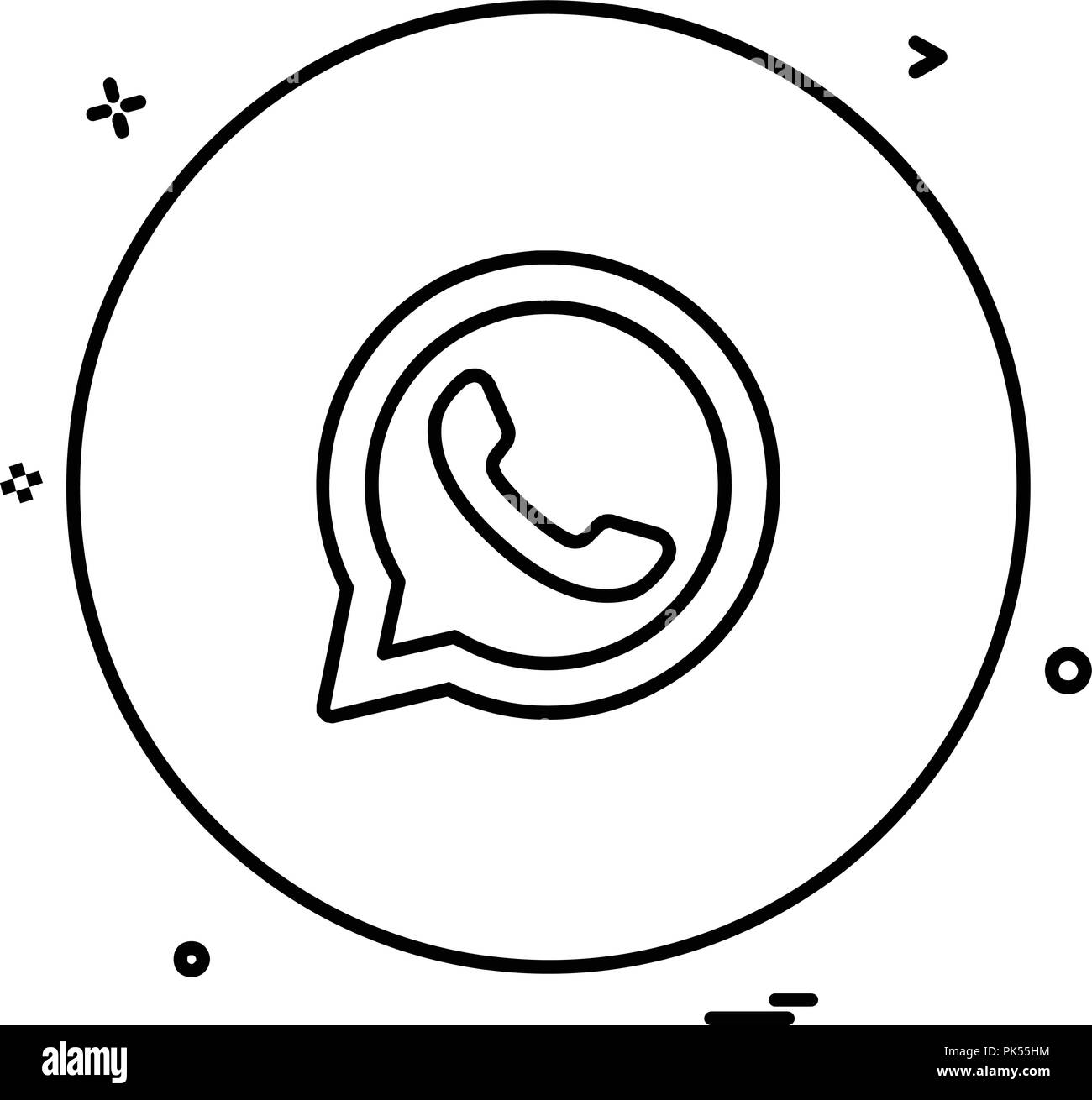 Whatsapp Icon Design Vector Stock Vector Image And Art Alamy