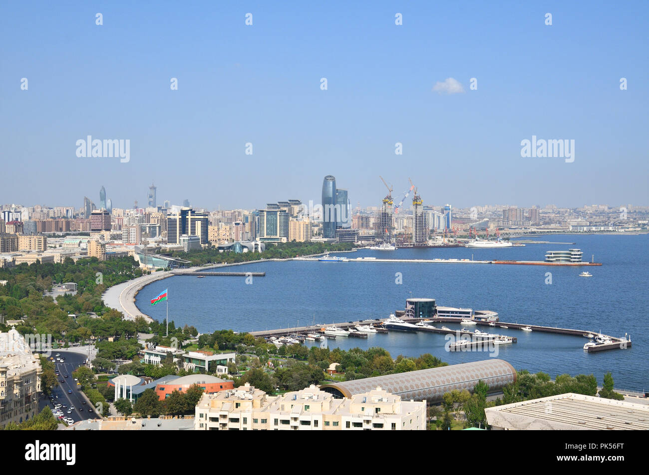 Baku is the capital of the Republic of Azerbaijan, the largest industrial, economic and scientific and technical center of Transcaucasia, as well as t Stock Photo