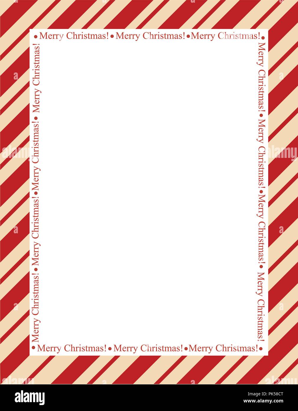 Candy Cane Letter Border