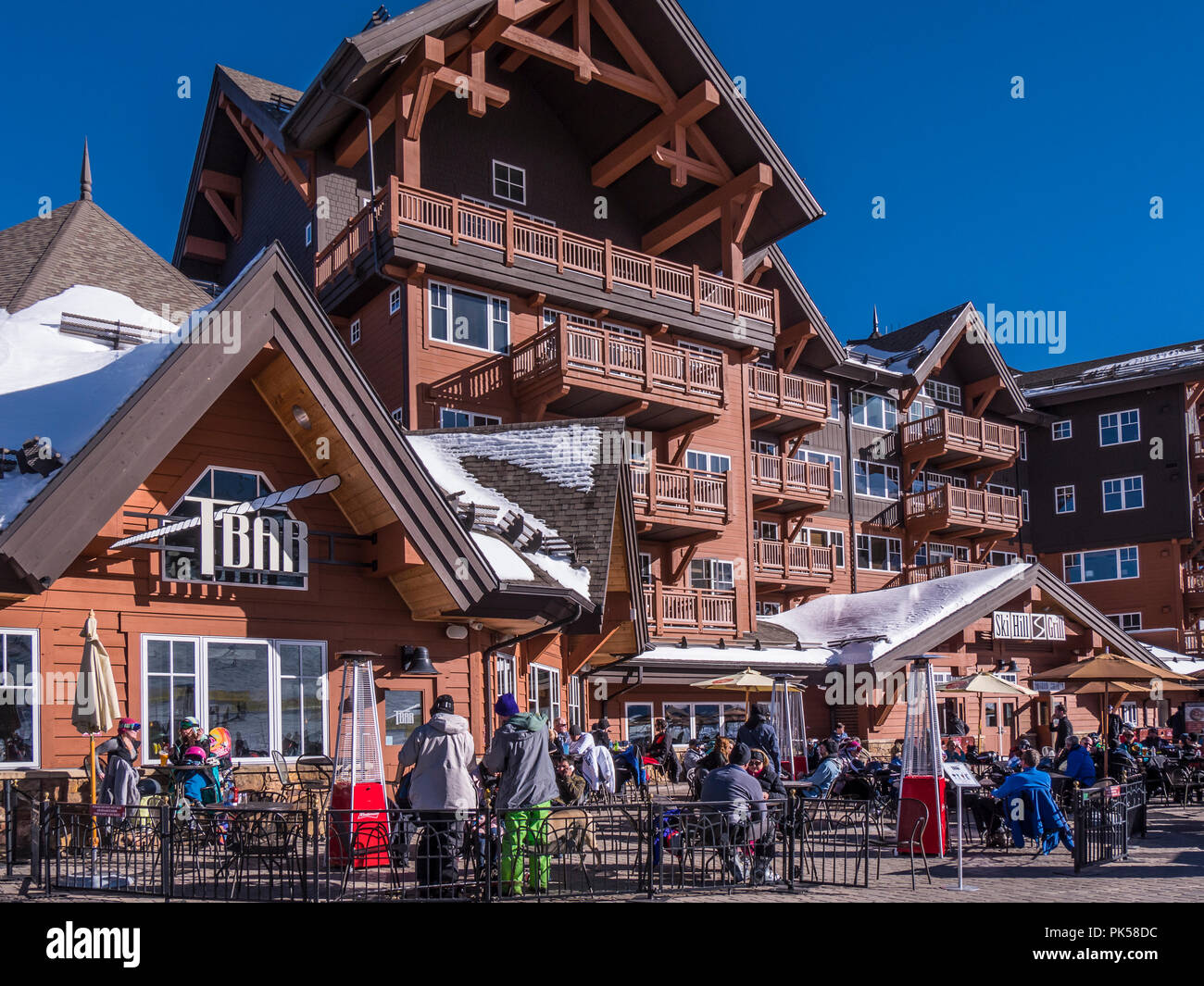 Afternoon at the Tbar and Ski Hill Gill at the base of Peak 8