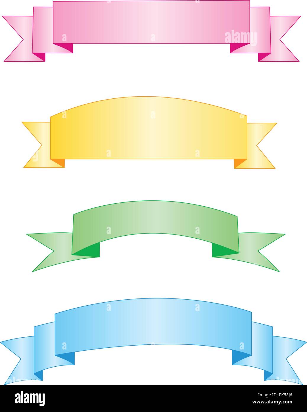 Set Of Different Shape Colorful Banners Pastel Color Banner