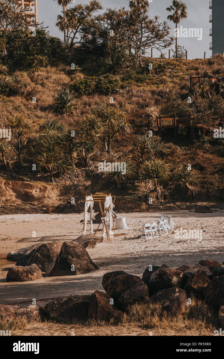 Wedding scene on Australia's gold coast Stock Photo