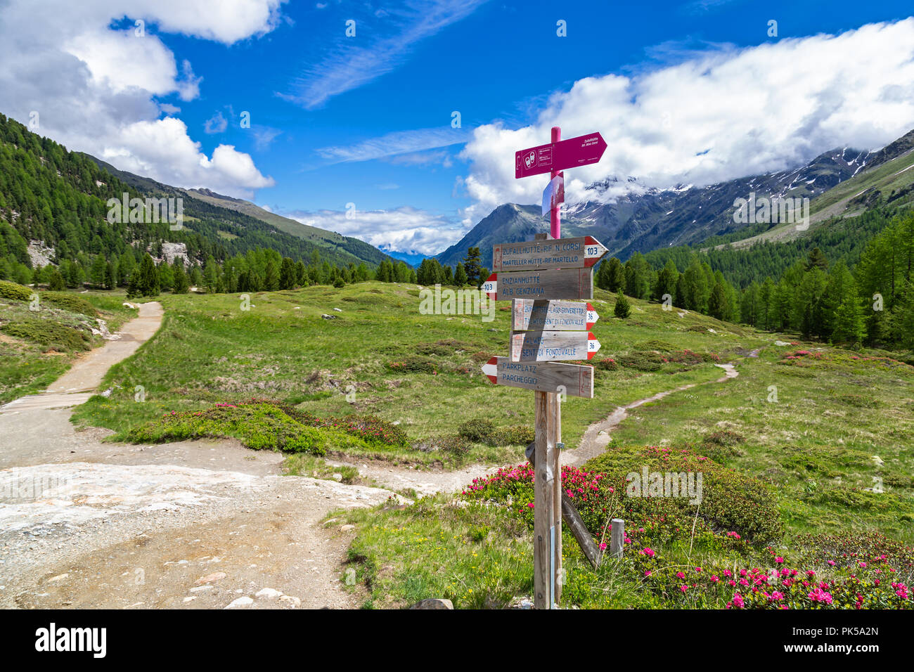 Hiking in Martell valley, South Tyrol Stock Photo - Alamy