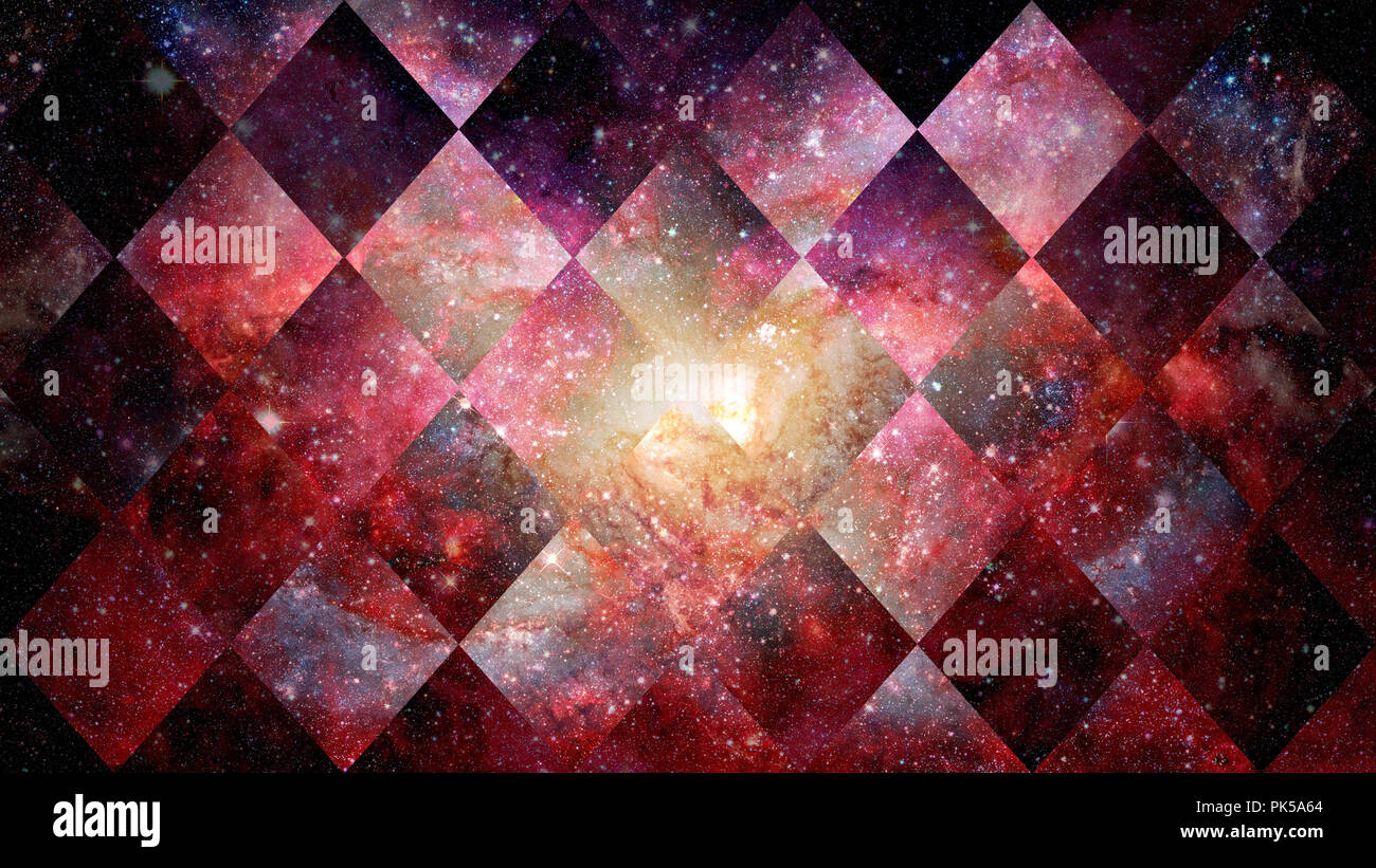 Abstract hipster geometric background with triangles, circles, nebula,  stars and galaxy. Elements of this image furnished by NASA Stock Photo -  Alamy