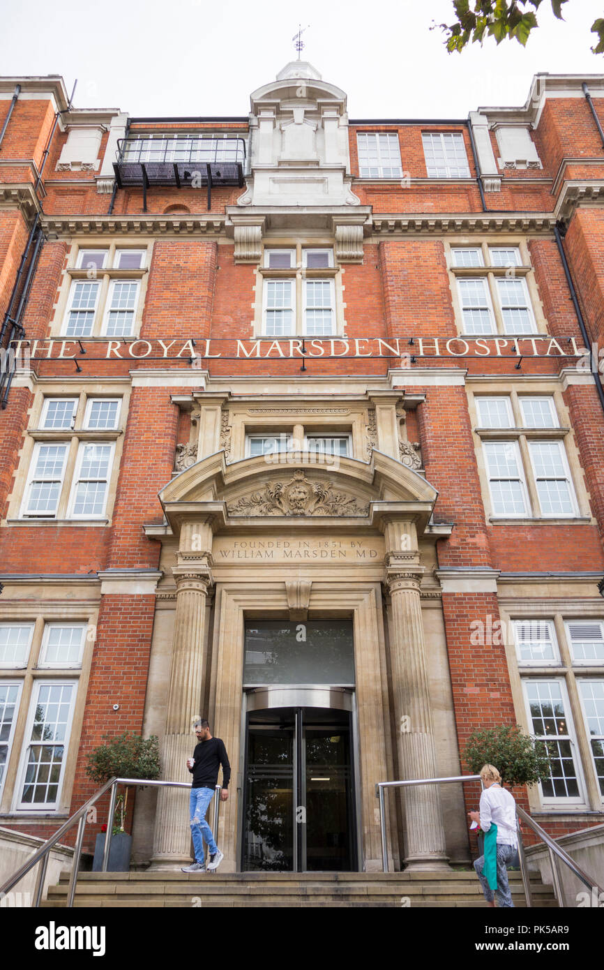 Royal Marsden Hospital, Fulham Road, London SW10, UK Stock Photo