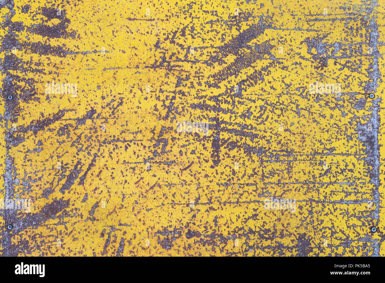 Worn yellow paint on metal sheet texture Stock Photo Alamy