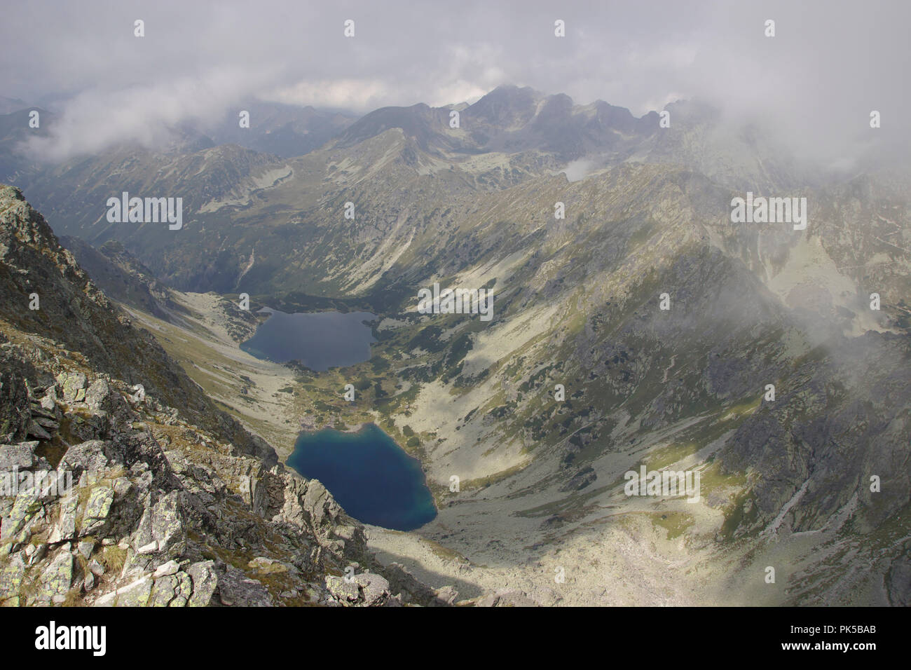 View from Koprovsky stit into Temnosmrecinska dolina. High Tatra, Slovakia Stock Photo