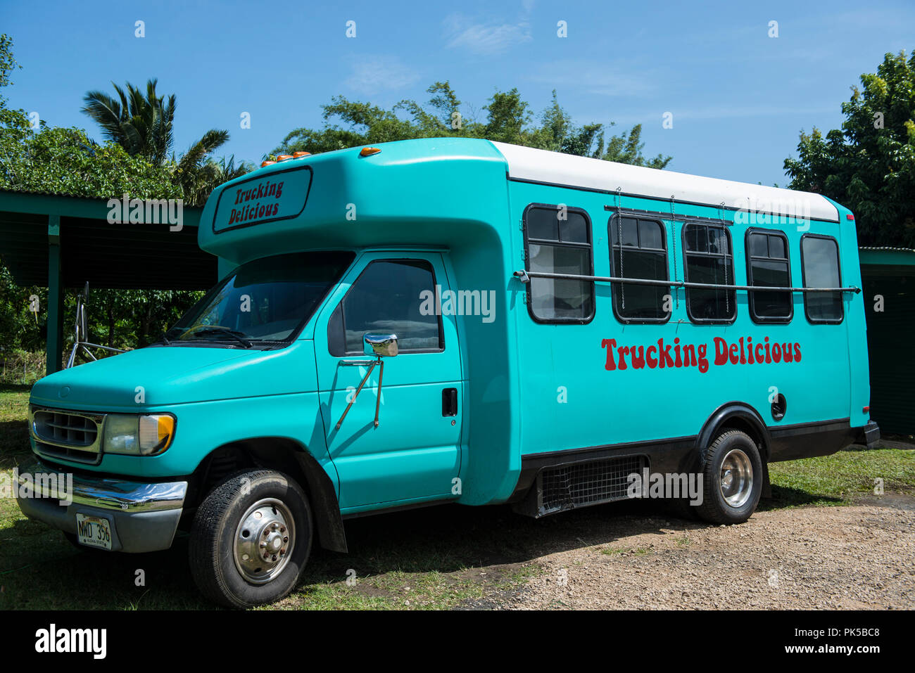 Tourist minivan, Kauai Stock Photo