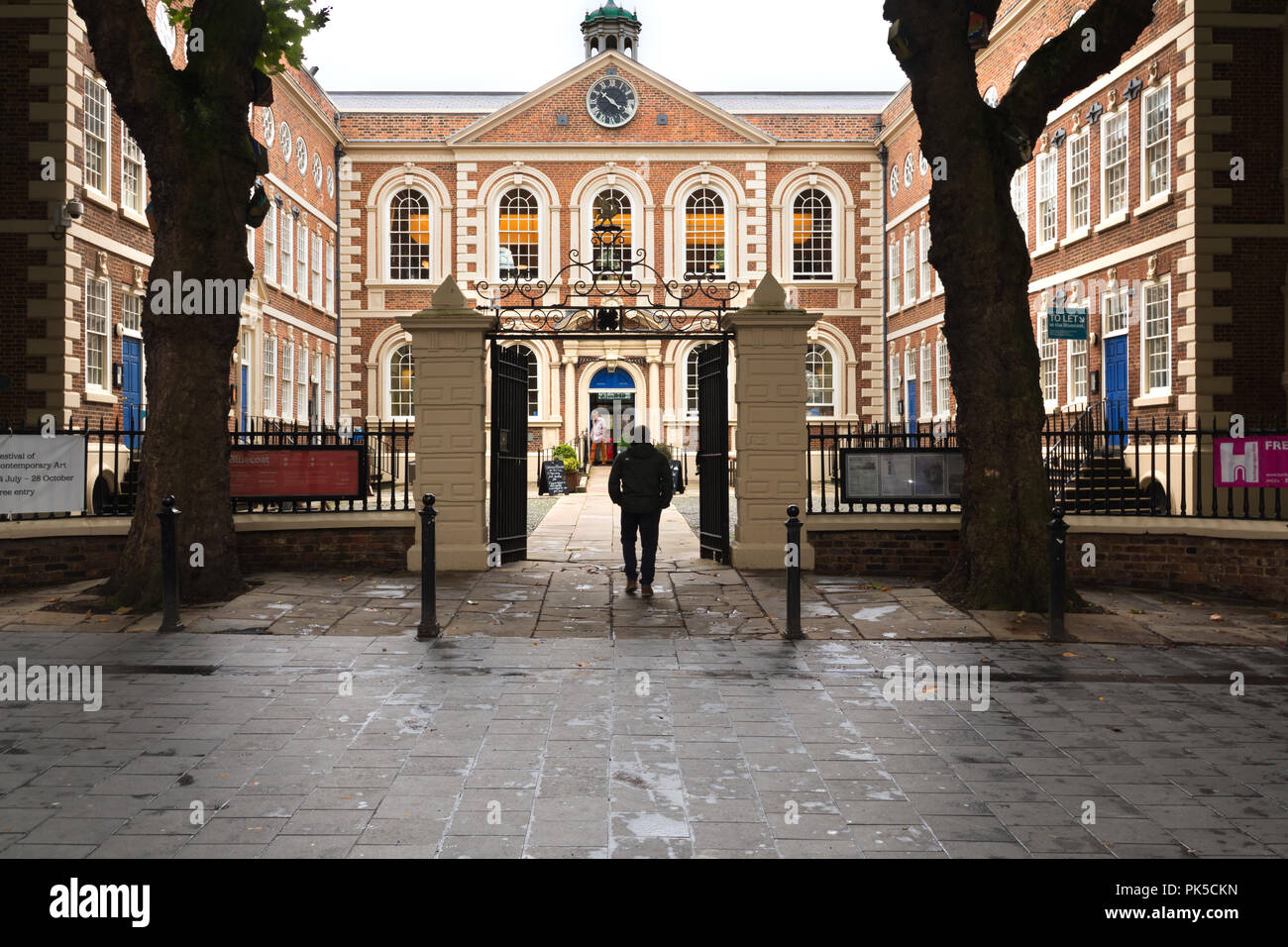 Bluecoat Chambers in School Lane is the oldest surviving building in central Liverpool, England. Stock Photo