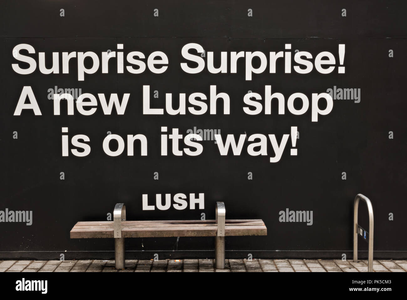 Hoarding Advertising The Opening Of A New Lush Store In Church St Liverpool Uk Stock Photo Alamy Hoarding Advertising The Opening Of A New Lush Store In Church St Liverpool Uk Stock Photo Alamy