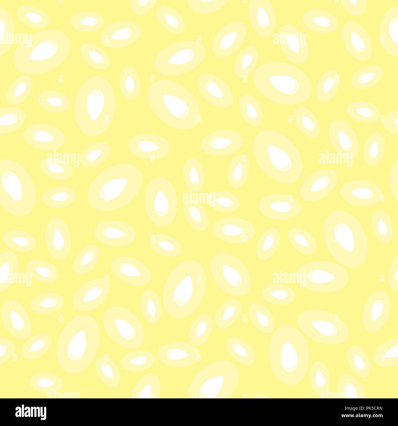 Melon Seed Seamless Pattern Isolated on Yellow Background Stock Vector