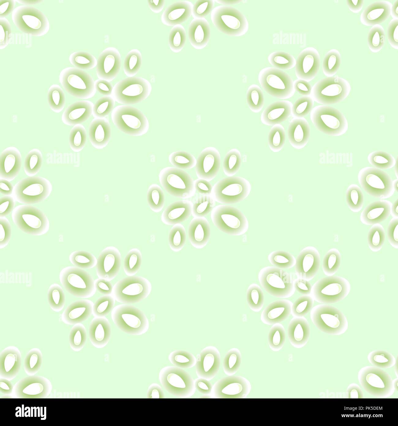 Cucumber Seed Seamless Pattern Isolated on Green Background Stock Vector