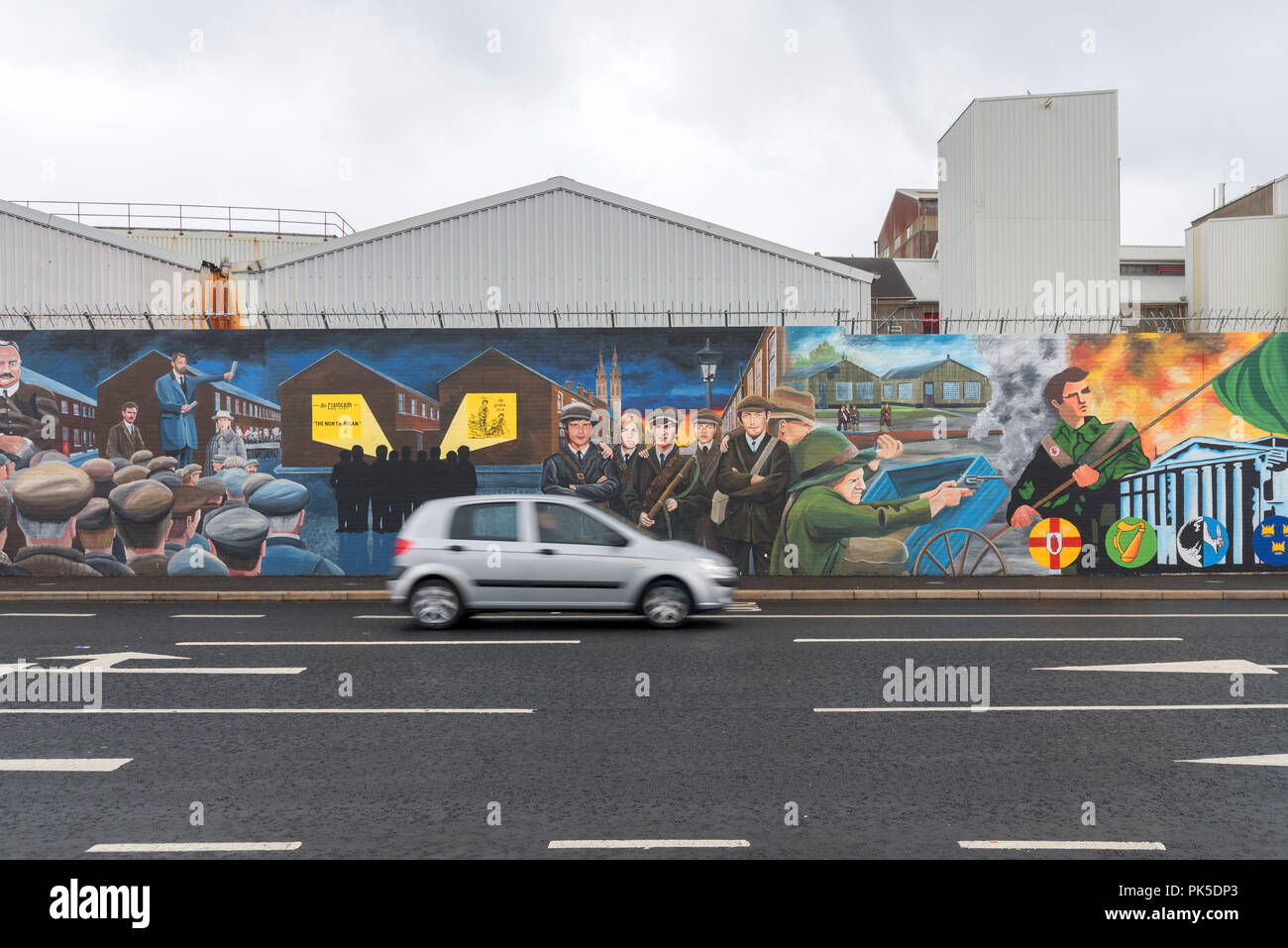 Political murals in Belfast, Northern Ireland Stock Photo