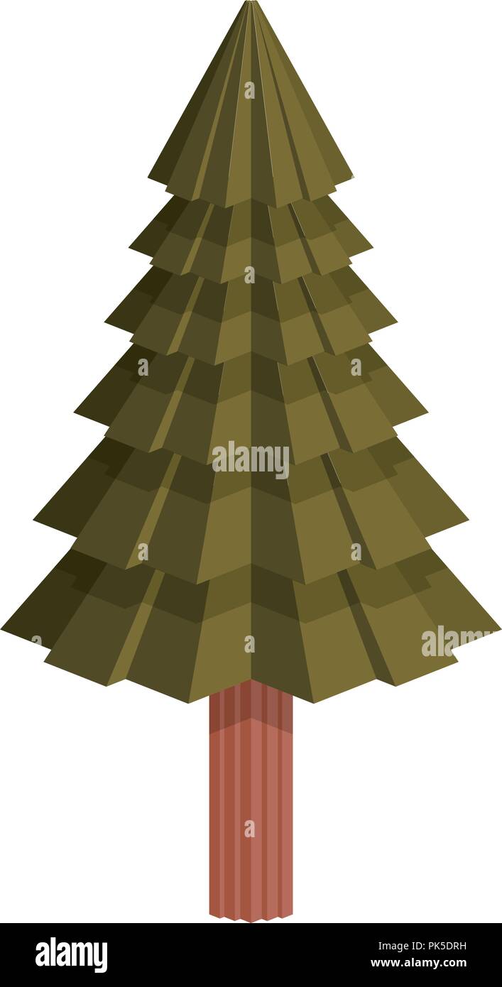 Isolated and isometric pine tree design Stock Vector Image & Art - Alamy