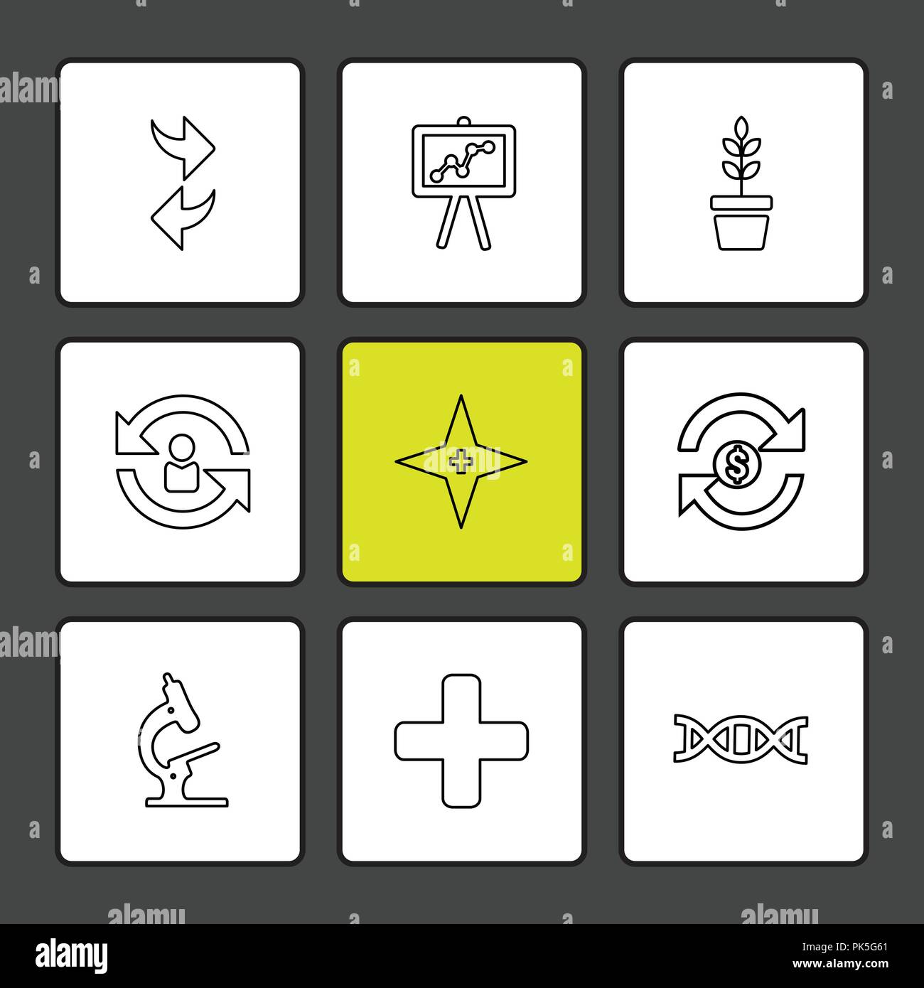 Arrows Graph Plant Reset Refresh Star Money Dollar - arrows graph plant reset refresh star money dollar microscope medical dna icon icons set line vector business sign symbol