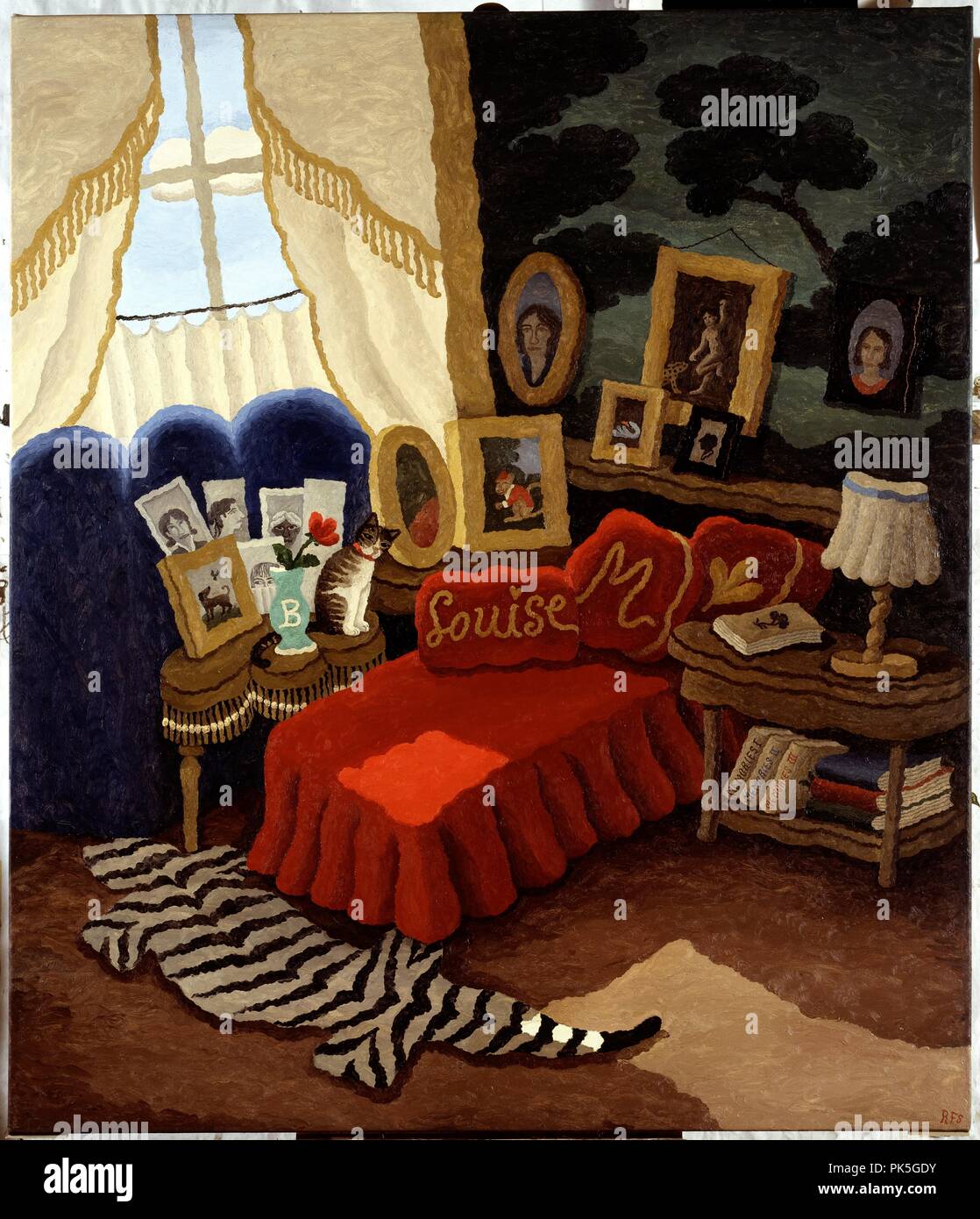Ramiro Fernández Saus / 'La chambre de Louise' (Louise's room), 2006, Painting (oil on canvas), 177 x150 cm. Stock Photo