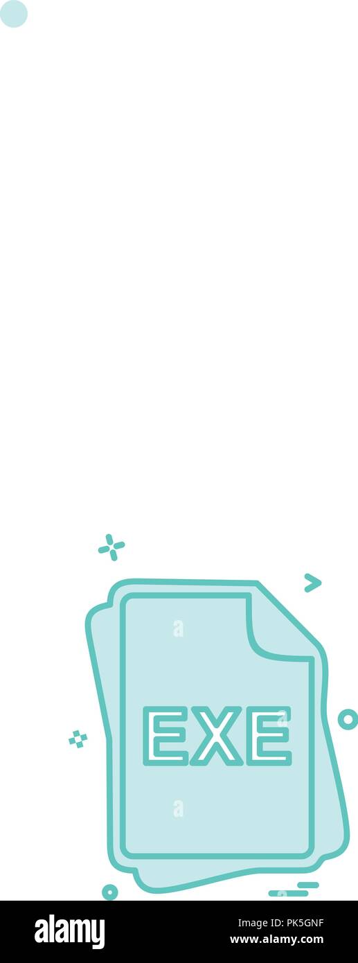 Exe file type icon design vector stock vector image art alamy