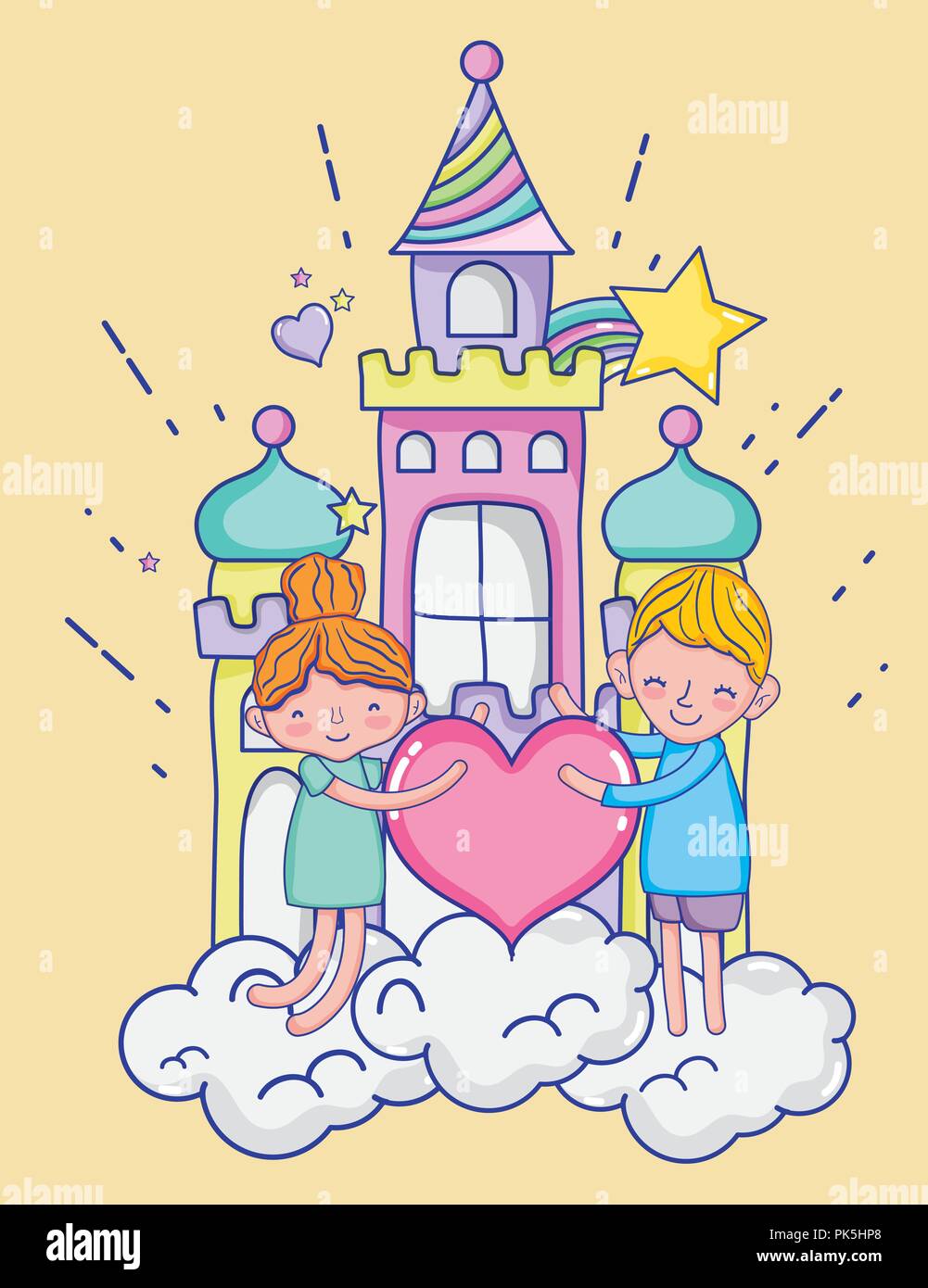 Boy and girl in love cartoons Stock Vector Image & Art - Alamy