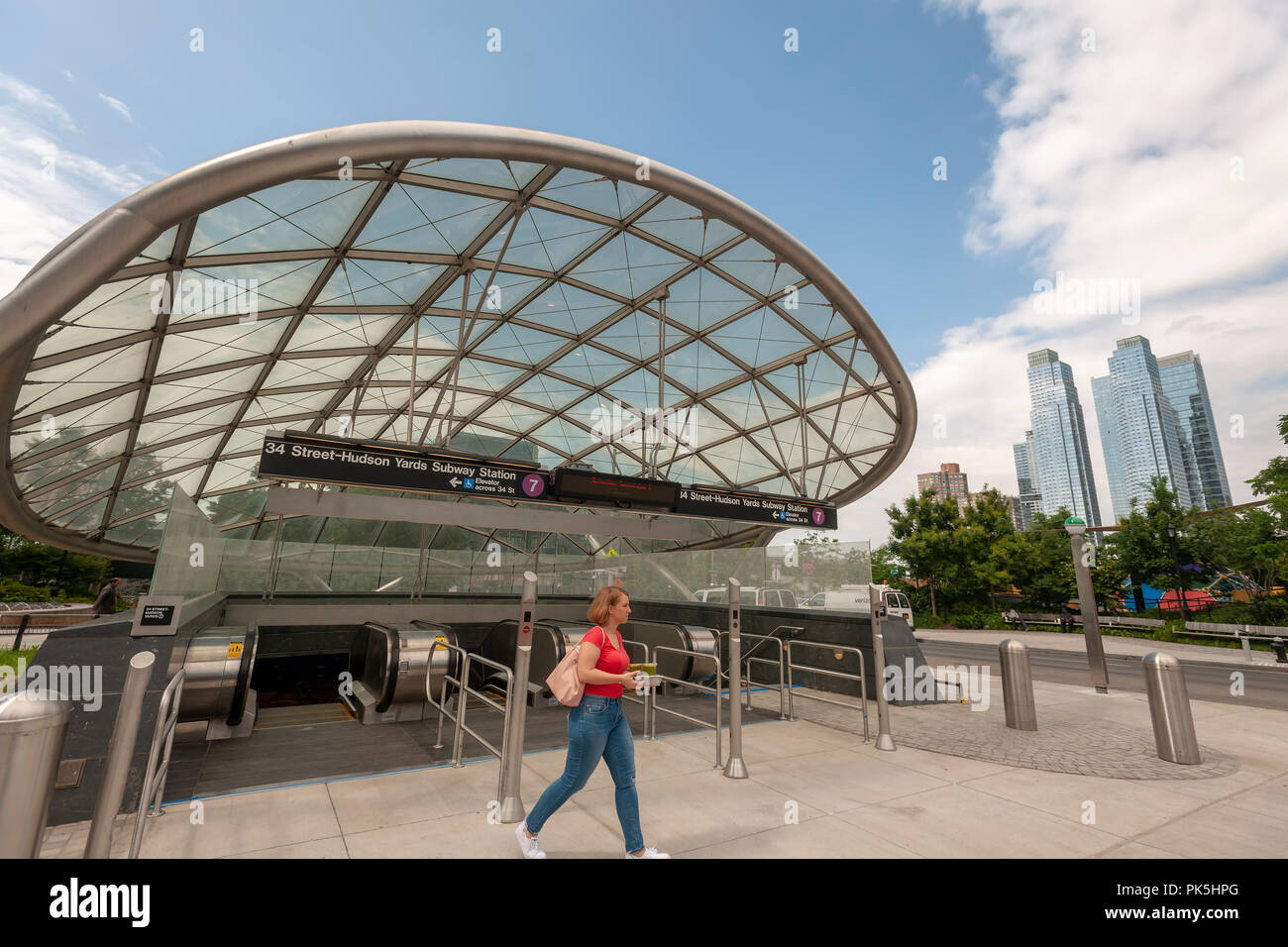 The new north entrance of the 34th StreetHudson Yards terminal station