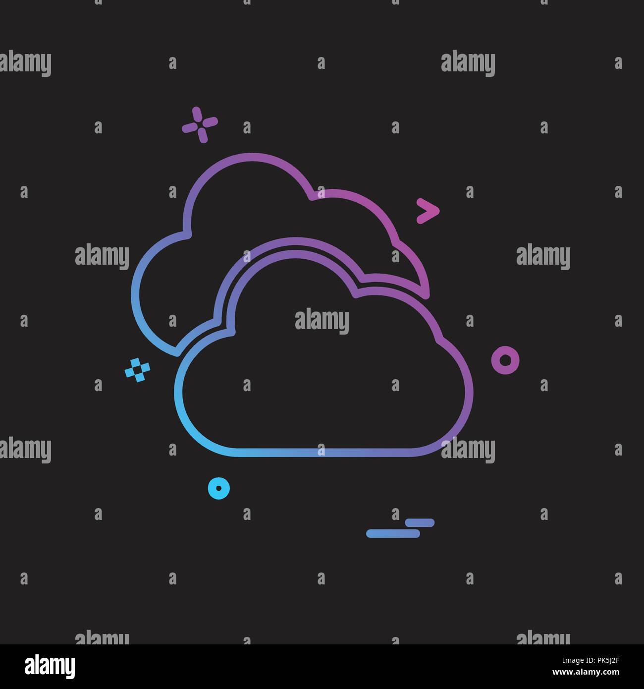 Cloudy weather icon design vector Stock Vector Image & Art - Alamy