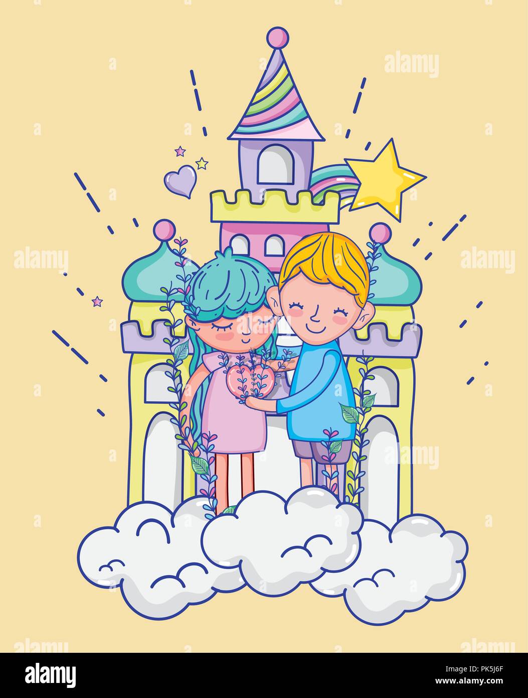 Boy and girl in love cartoons Stock Vector Image & Art - Alamy