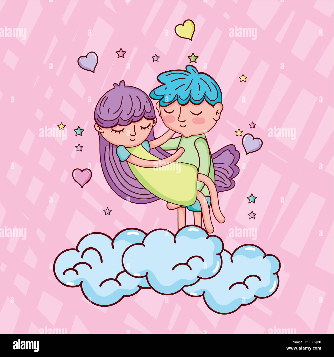 Boy and girl in love cartoons Stock Vector Image & Art - Alamy