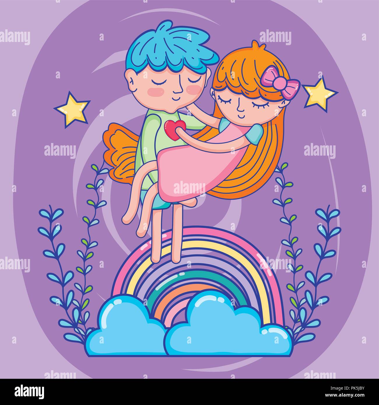 Boy and girl in love cartoons Stock Vector Image & Art - Alamy