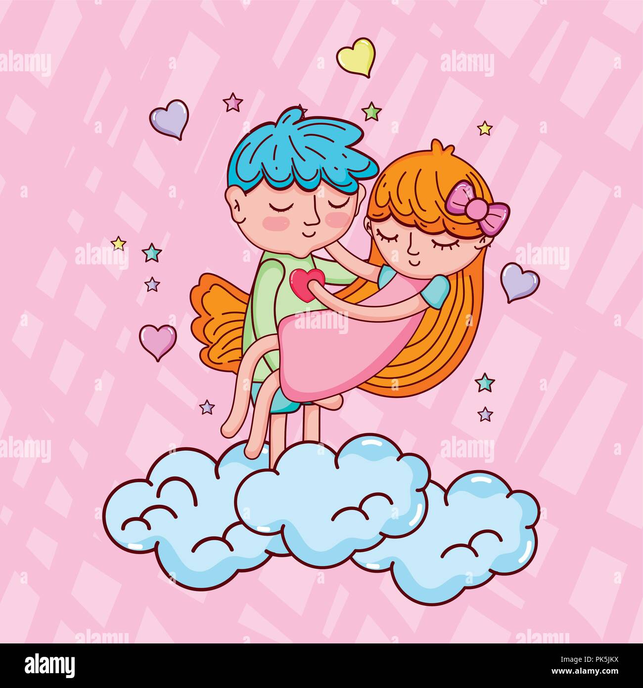 Boy and girl in love cartoons Stock Vector Image & Art - Alamy