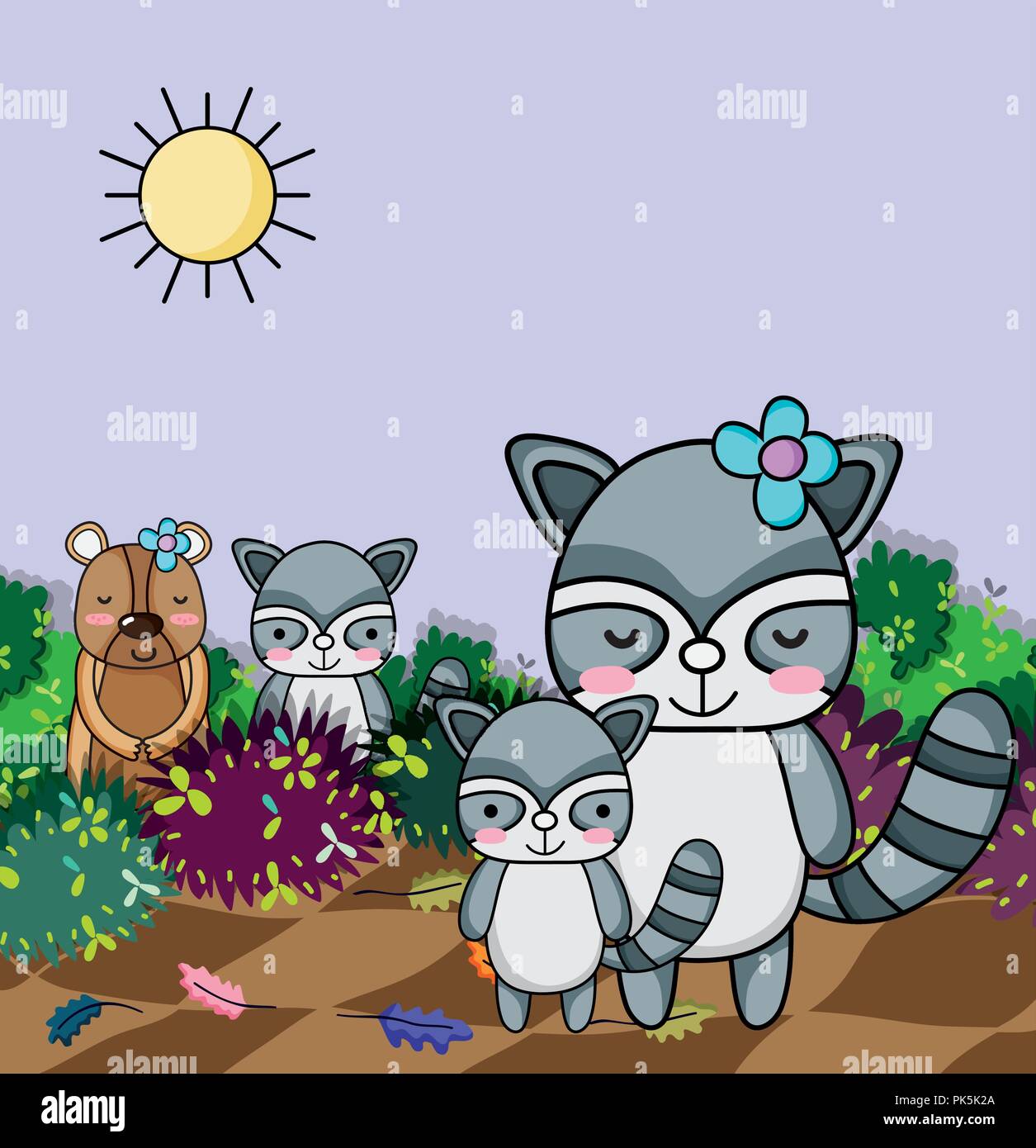 Cute wild animals Stock Vector Image & Art - Alamy