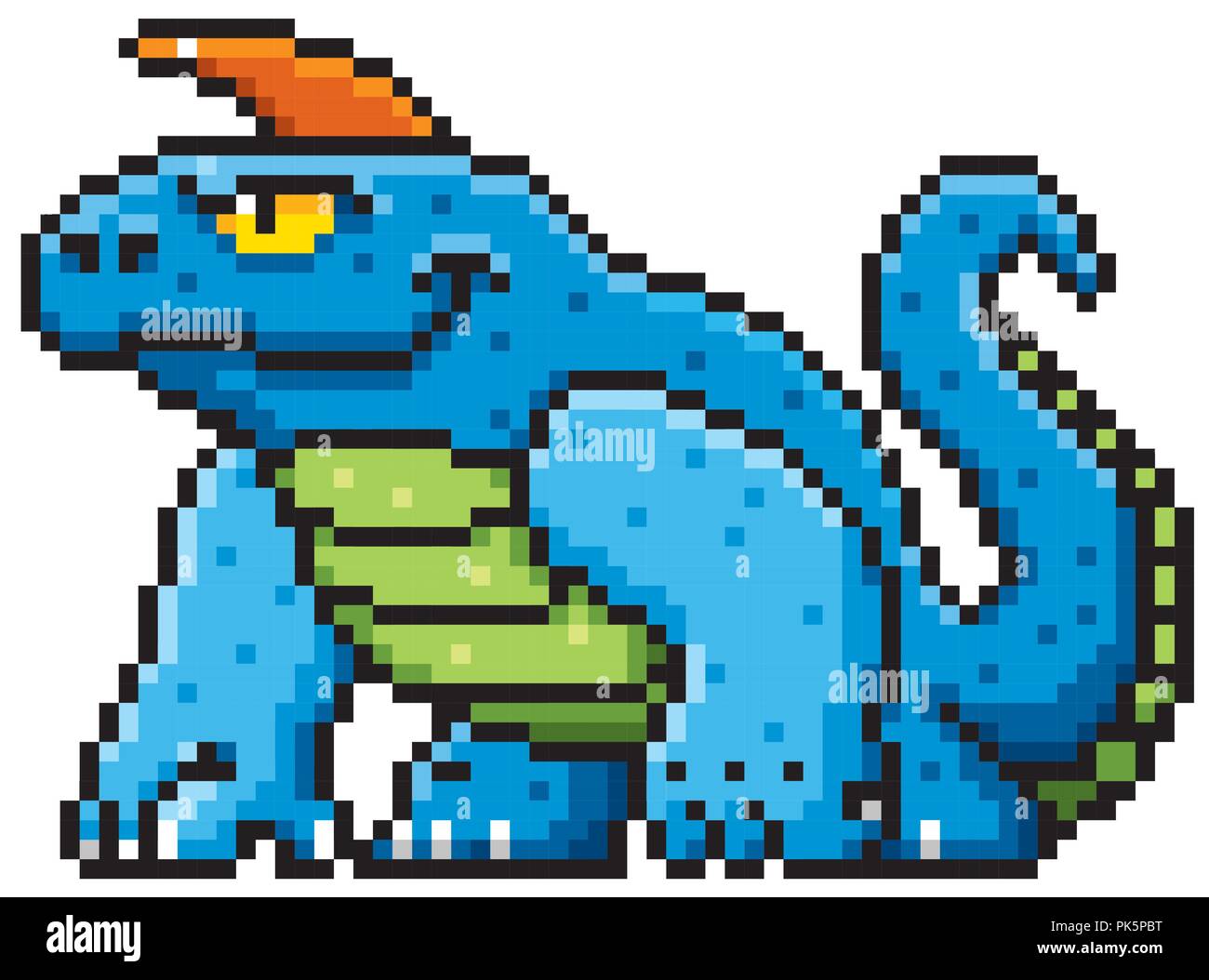 Vector illustration of Cartoon Monster - Pixel design Stock Vector ...