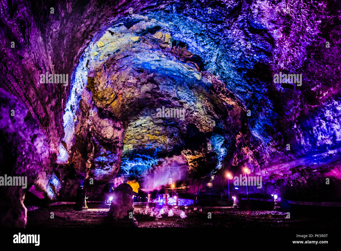 Jeju, South Korea April 8,2018 The Manjanggul Cave is one of the