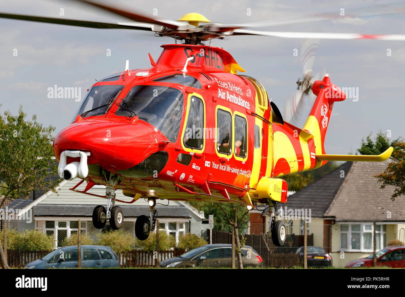 Herts and Essex Air Ambulance. Agusta Westland AW169 Serial 69049 Register G-HHEM used by UK Air Ambulances Specialist Aviation Services. Stock Photo