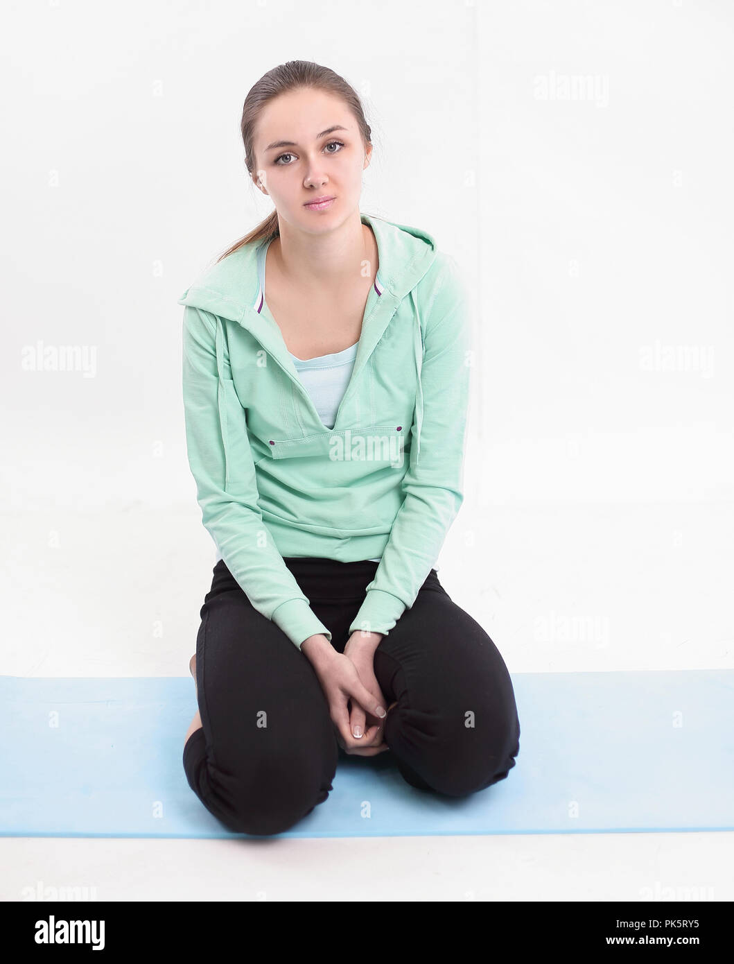 Sad Beautiful Young Woman Full Body Stock Photo, Picture and Royalty Free  Image. Image 38403646.