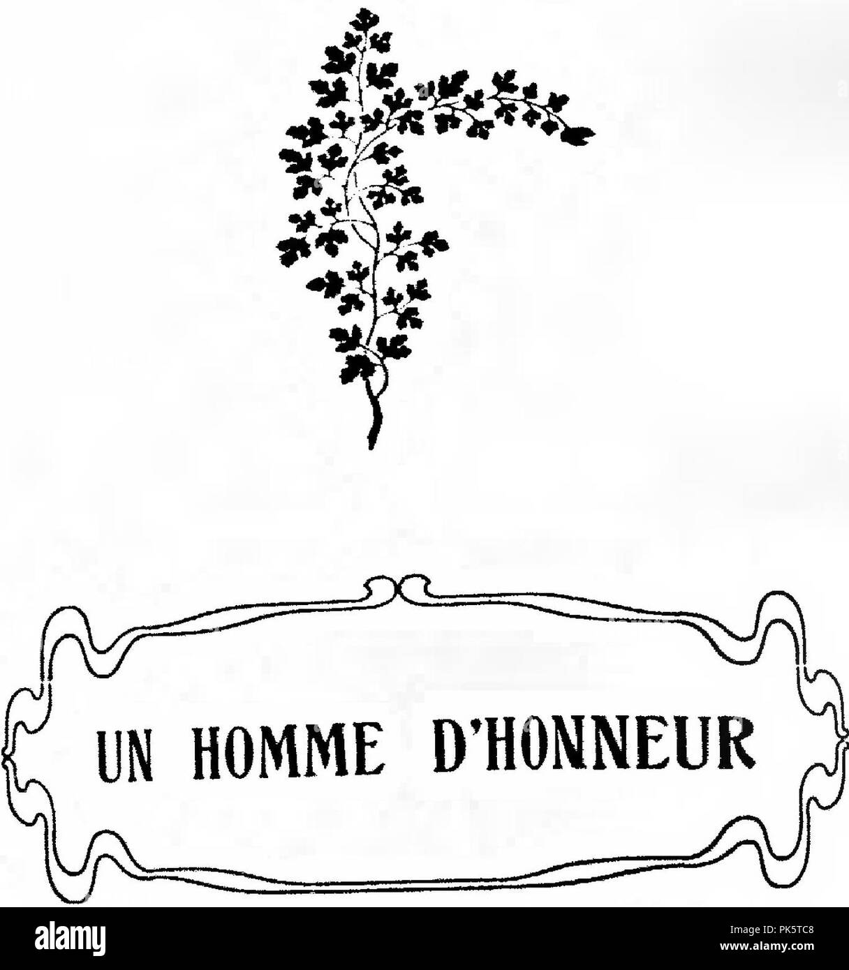 Bibaud - Le secret de la marquise, Un homme d'honneur, 1906 (page 52 crop). Stock Photo