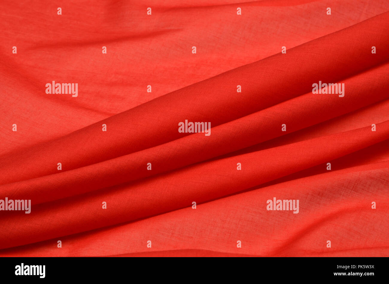 Cloth cotton, red cambric Stock Photo