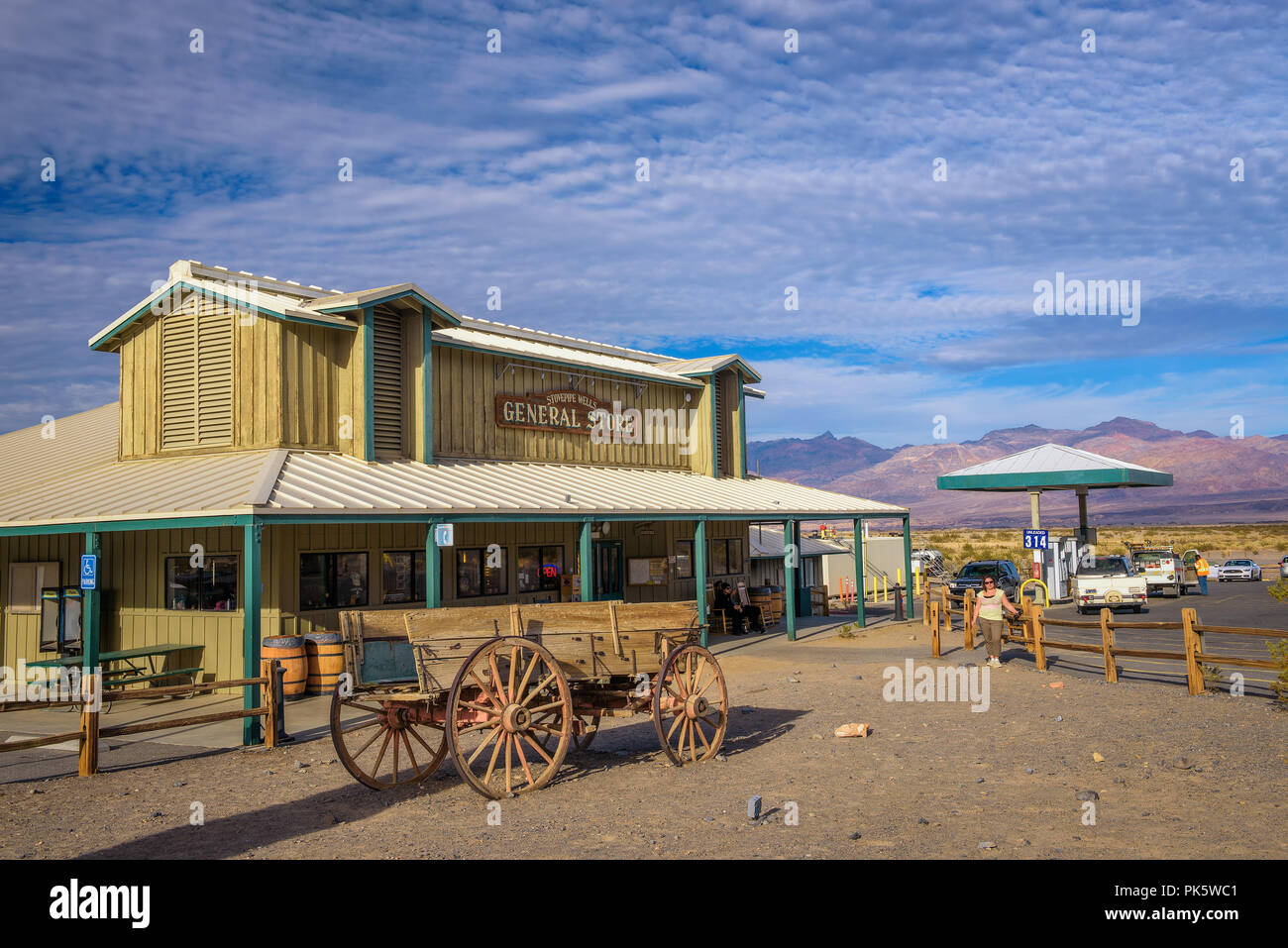 Stovepipe Wells way-station in the northern part of Death Valley Stock Photo